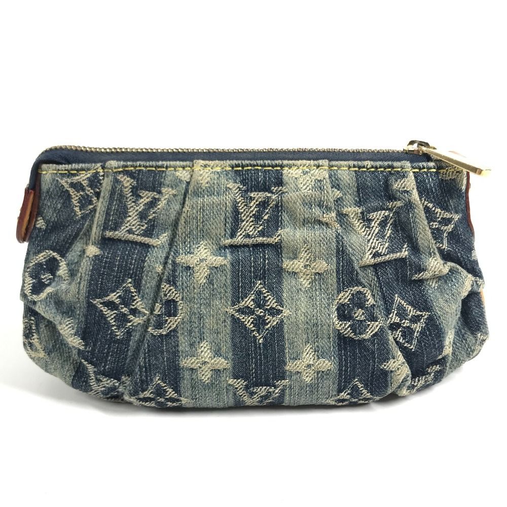 Louis Vuitton Pouch Trousse Raye Monogram Denim Blue — view 7