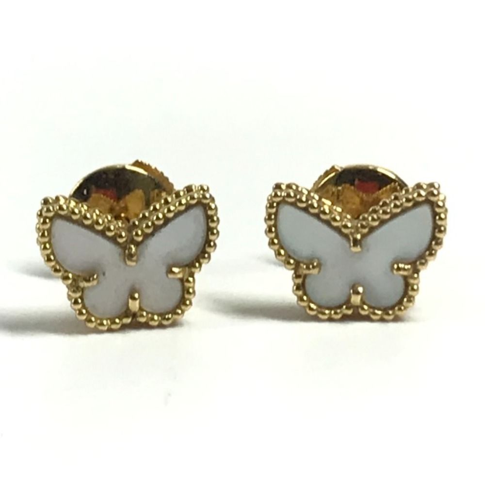 Van Cleef & Arpels Earrings Sweet Papillon Mother of Pearl Gold