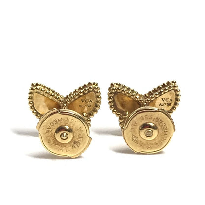 Van Cleef & Arpels Earrings Sweet Papillon Mother of Pearl Gold — view 4