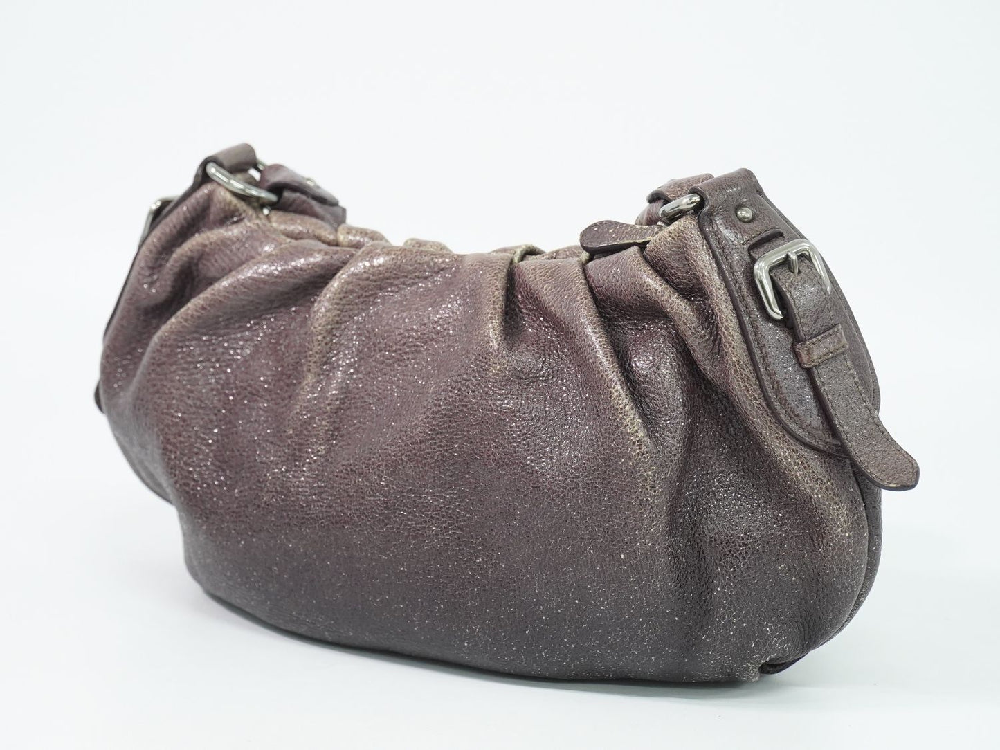 Prada Leather Chain Shoulder Bag Brown — view 2