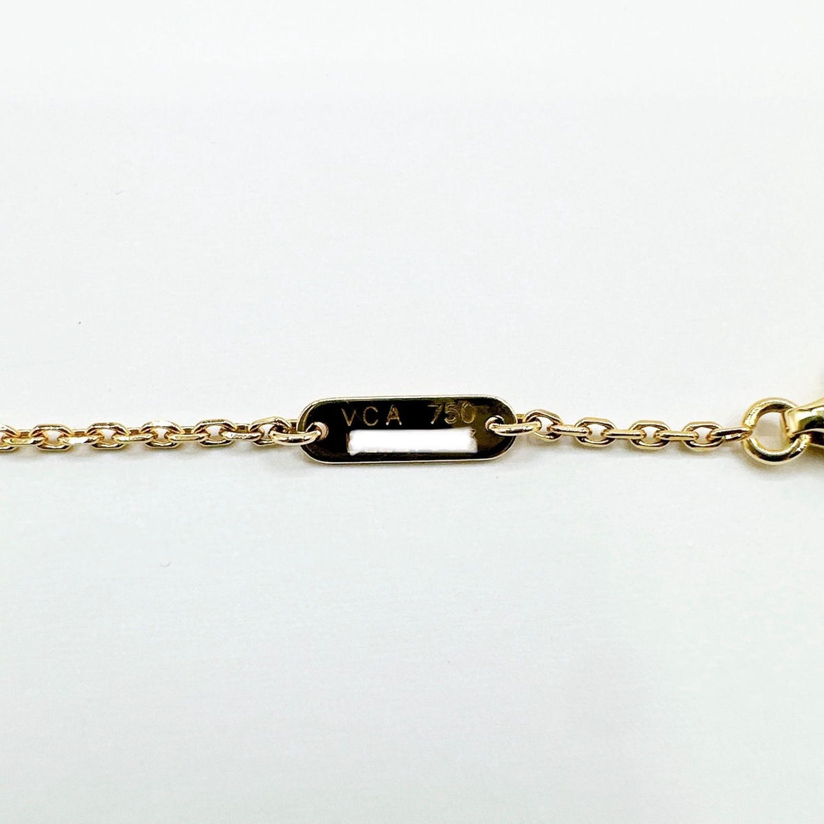 Van Cleef & Arpels Lucky Alhambra Papillon Mother of Pearl Yellow Gold Necklace — view 5