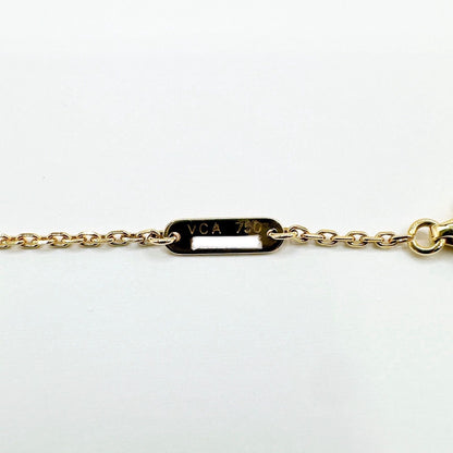 Van Cleef & Arpels Lucky Alhambra Papillon Mother of Pearl Yellow Gold Necklace — view 5