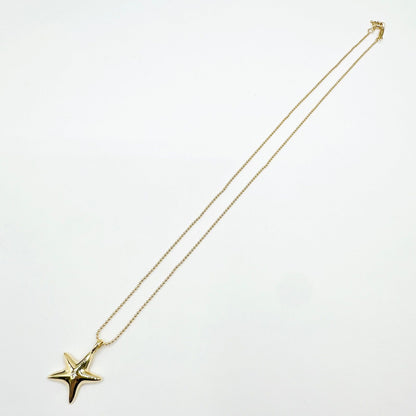 Tiffany & Co Star Fish Diamond Yellow Gold Necklace 39 — view 7