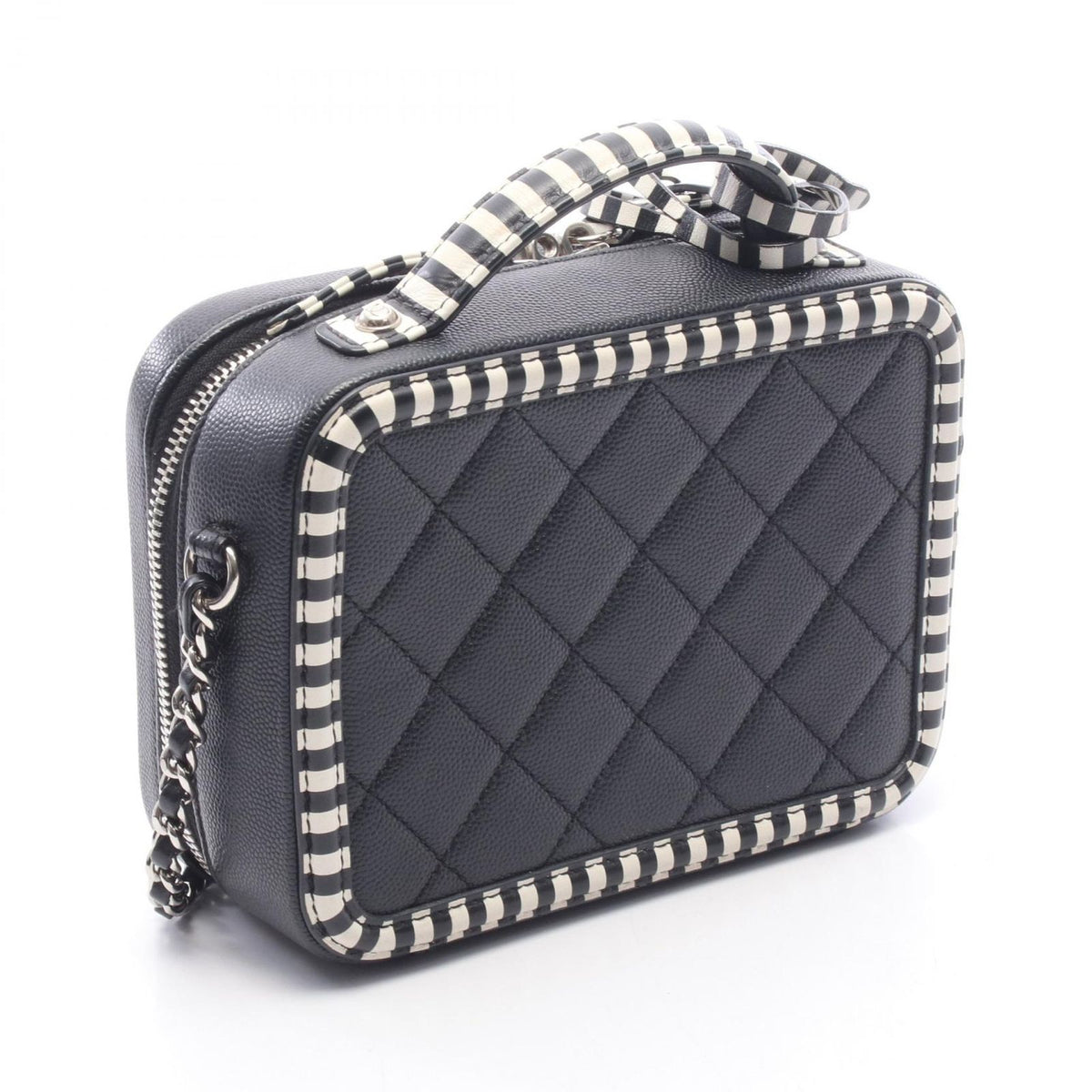 Chanel Shoulder Bag Small Vanity 2-Way Black Leather CC Filigree — view 2
