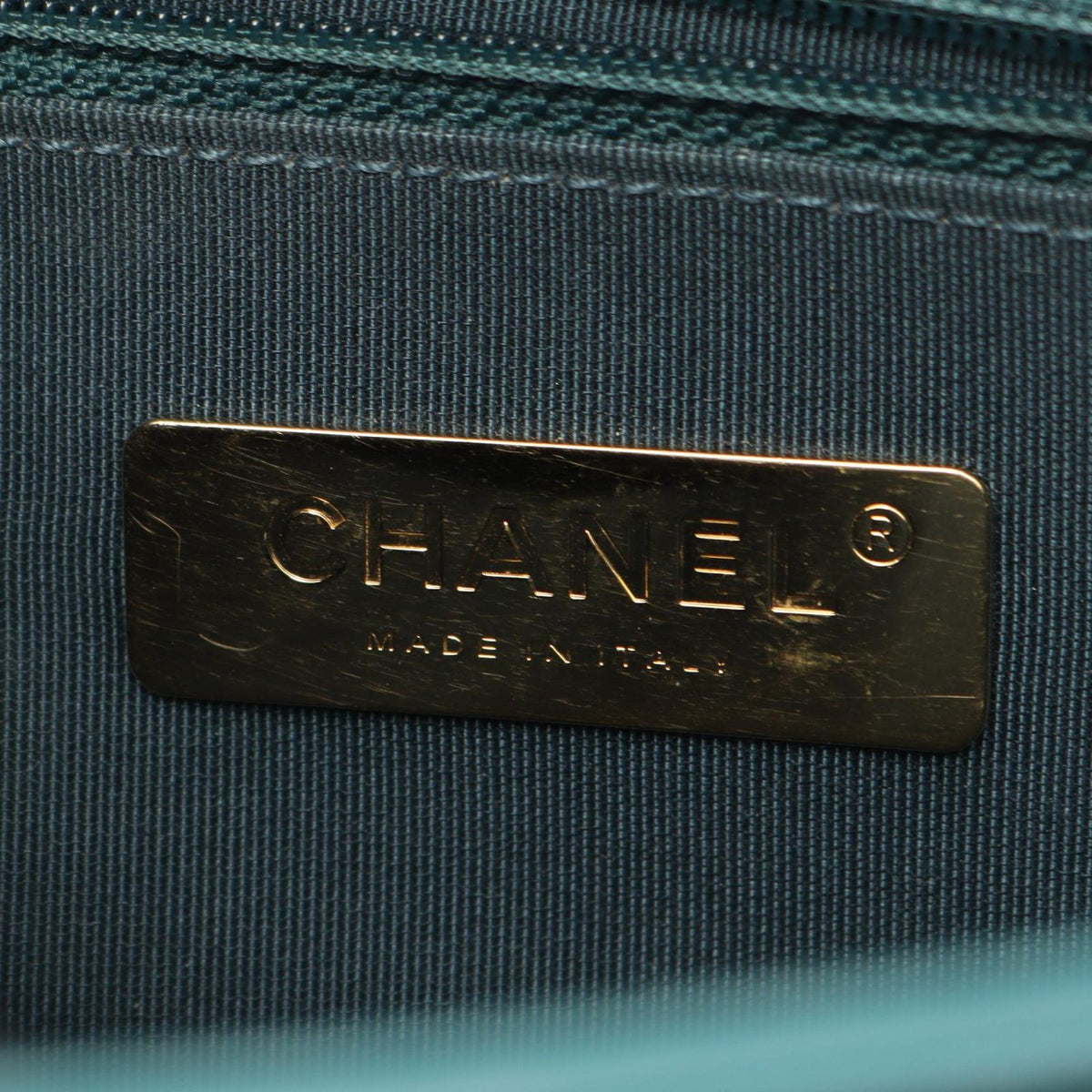 Chanel Shoulder Bag Quilted 2-Way Blue Green Leather — view 4