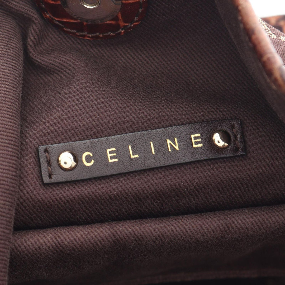 Celine Handbag Bitter Sweet Macadame Croco — view 4