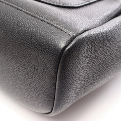 Chanel Shoulder Bag Quilted Black Caviar Leather — view 6