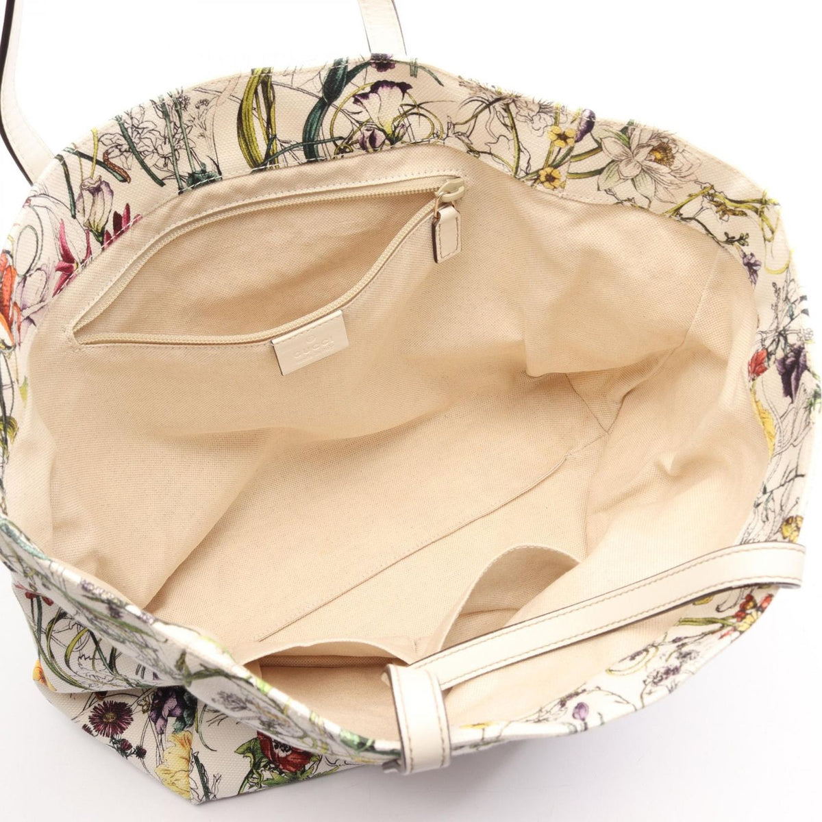 Gucci Tote Bag Flora Infinity White Multi Leather — view 3