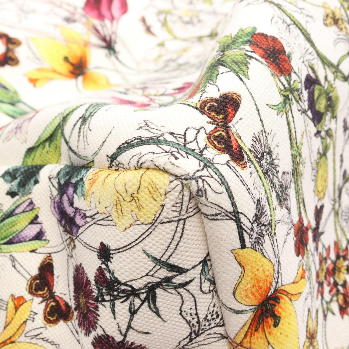 Gucci Tote Bag Flora Infinity White Multi Leather — view 6