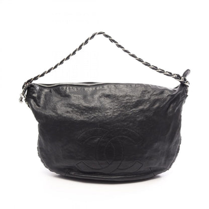 Chanel Shoulder Bag Hobo Black Leather
