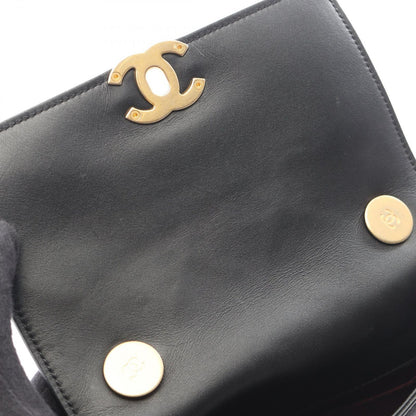 Chanel Shoulder Bag Quilted 2-Way Black Leather Chain — view 6