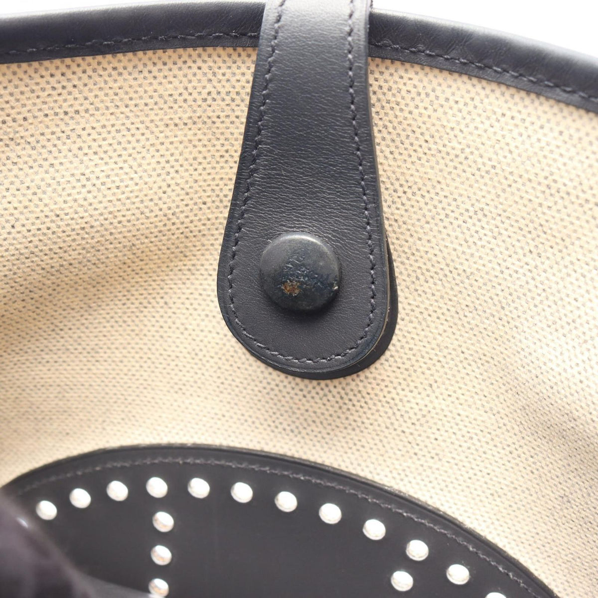 Hermes Shoulder Bag Evelyne 1 an PM Ecru Ardoise Calfskin 1 PM — view 8