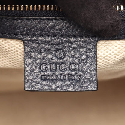 Gucci Tote Soho Cellarius Navy Leather Interlocking G Mini Boston Bag — view 4