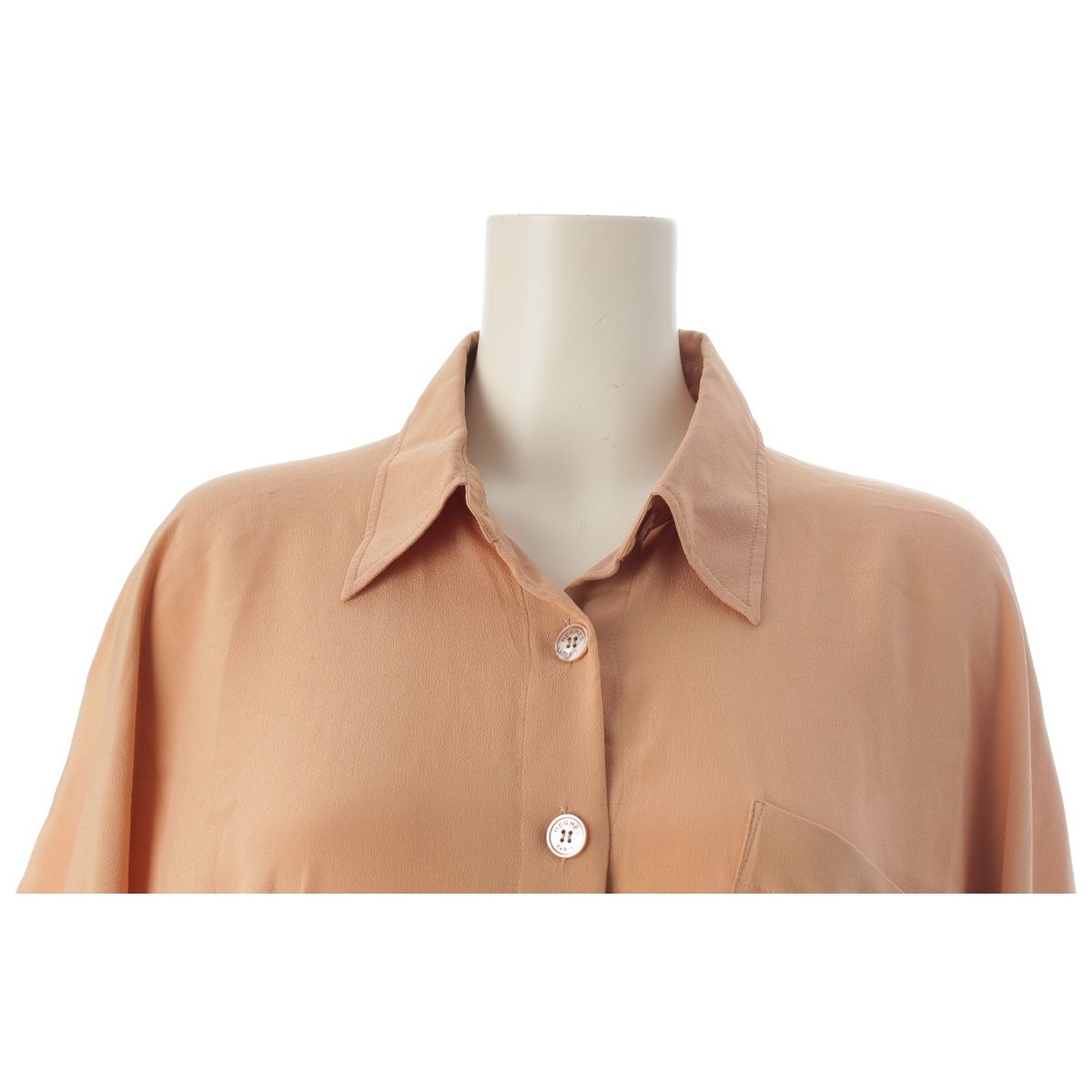 Hermes Silk Belted Oversized Kite Poncho Dress Nude Beige 42 — view 5