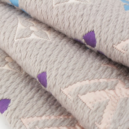 Louis Vuitton Wool Silk Echarpe Logomania Scarf Gray Multicolor — view 7