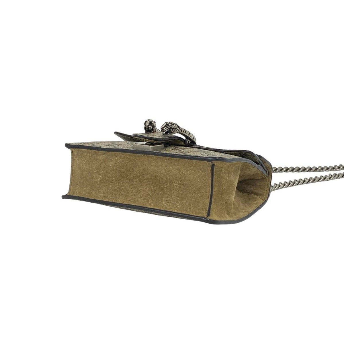 Gucci Dionysus GG Supreme Suede Leather Chain Shoulder Bag Pochette Brown — view 8