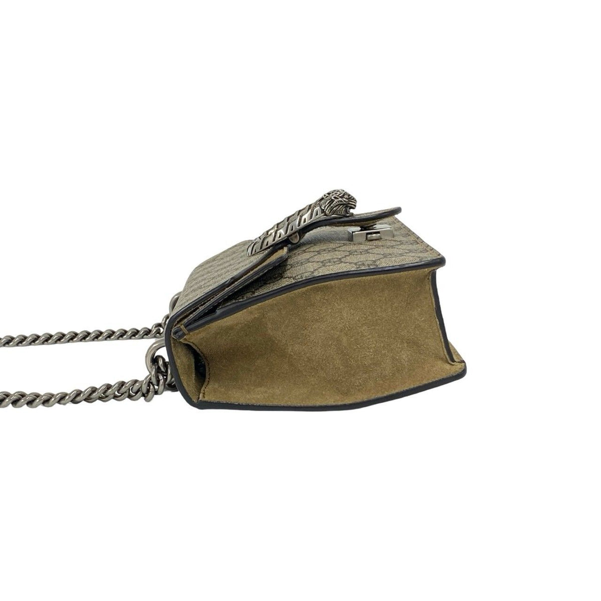 Gucci Dionysus GG Supreme Suede Leather Chain Shoulder Bag Pochette Brown — view 5