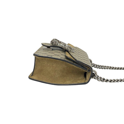 Gucci Dionysus GG Supreme Suede Leather Chain Shoulder Bag Pochette Brown — view 6