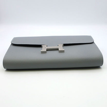 Hermes Heaven Constance To Go Gris Pantin Silver Wallet Pouch Evercolor Leather — view 6