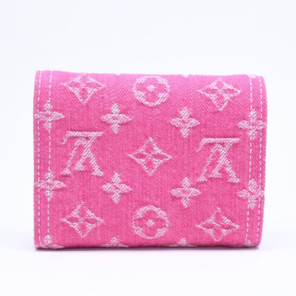 Louis Vuitton Portefeuille Victorine Trifold Wallet Monogram Denim Pink — view 2