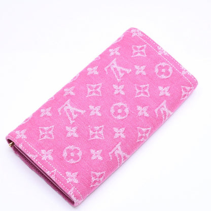 Louis Vuitton Monogram Jacquard Portefeuille Sarah Wallet Denim Fuchsia — view 4