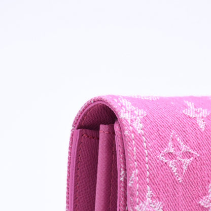 Louis Vuitton Monogram Jacquard Portefeuille Sarah Wallet Denim Fuchsia — view 7