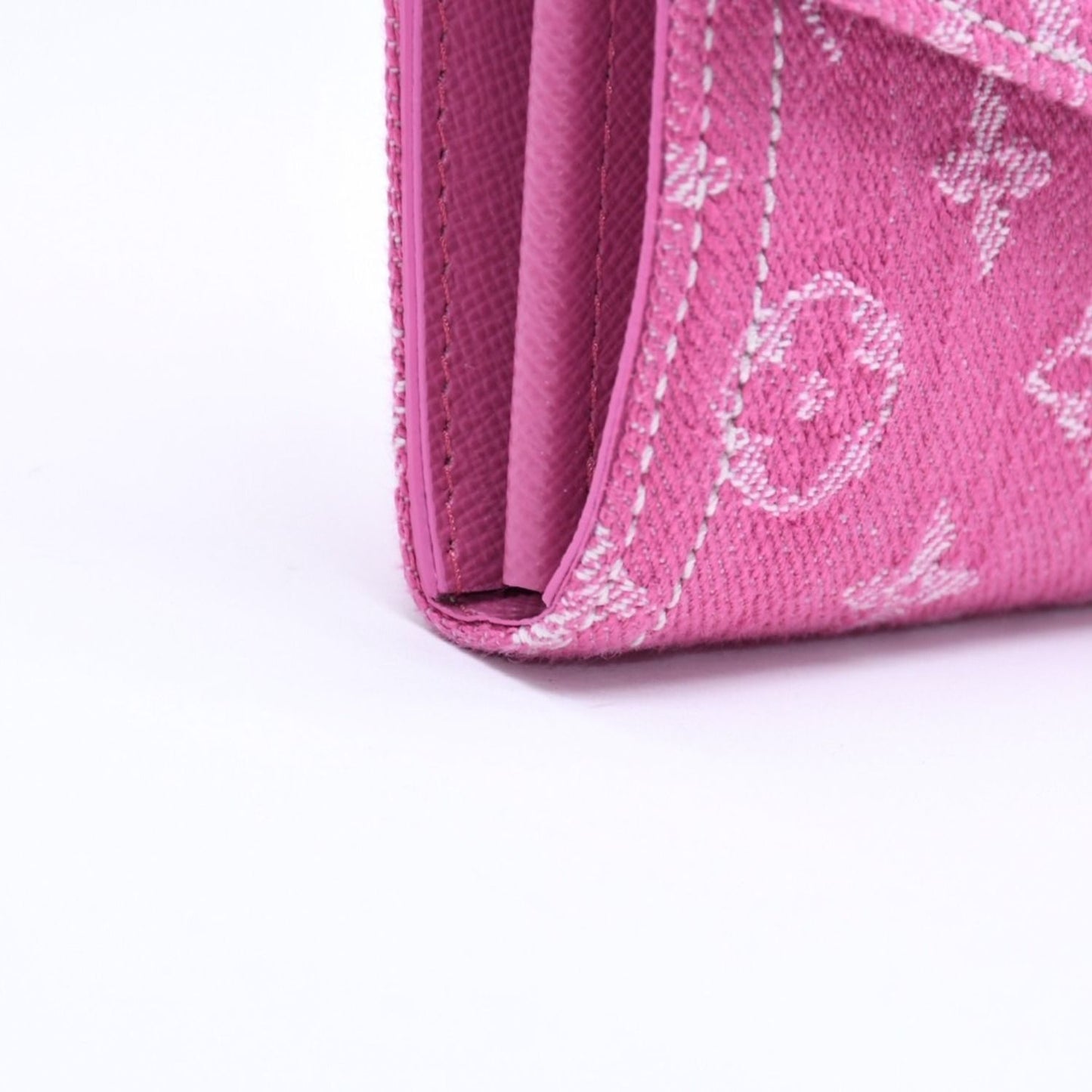 Louis Vuitton Monogram Jacquard Portefeuille Sarah Wallet Denim Fuchsia — view 8
