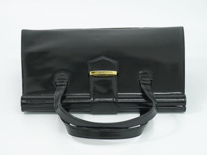 Saint Laurent YSL Patent Leather Handbag Black — view 5