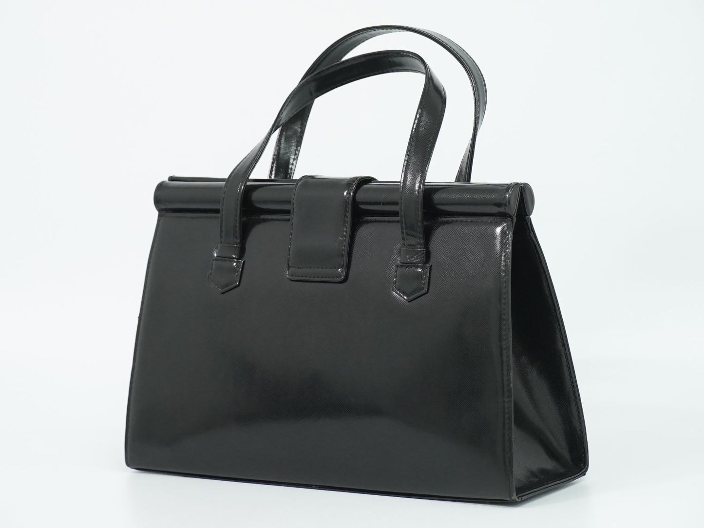 Saint Laurent YSL Patent Leather Handbag Black — view 2