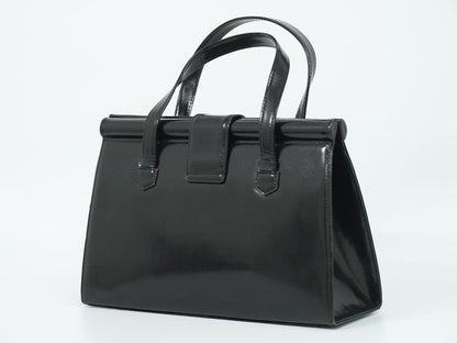 Saint Laurent YSL Patent Leather Handbag Black — view 2