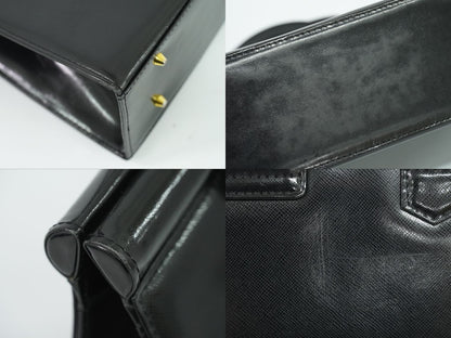 Saint Laurent YSL Patent Leather Handbag Black — view 7