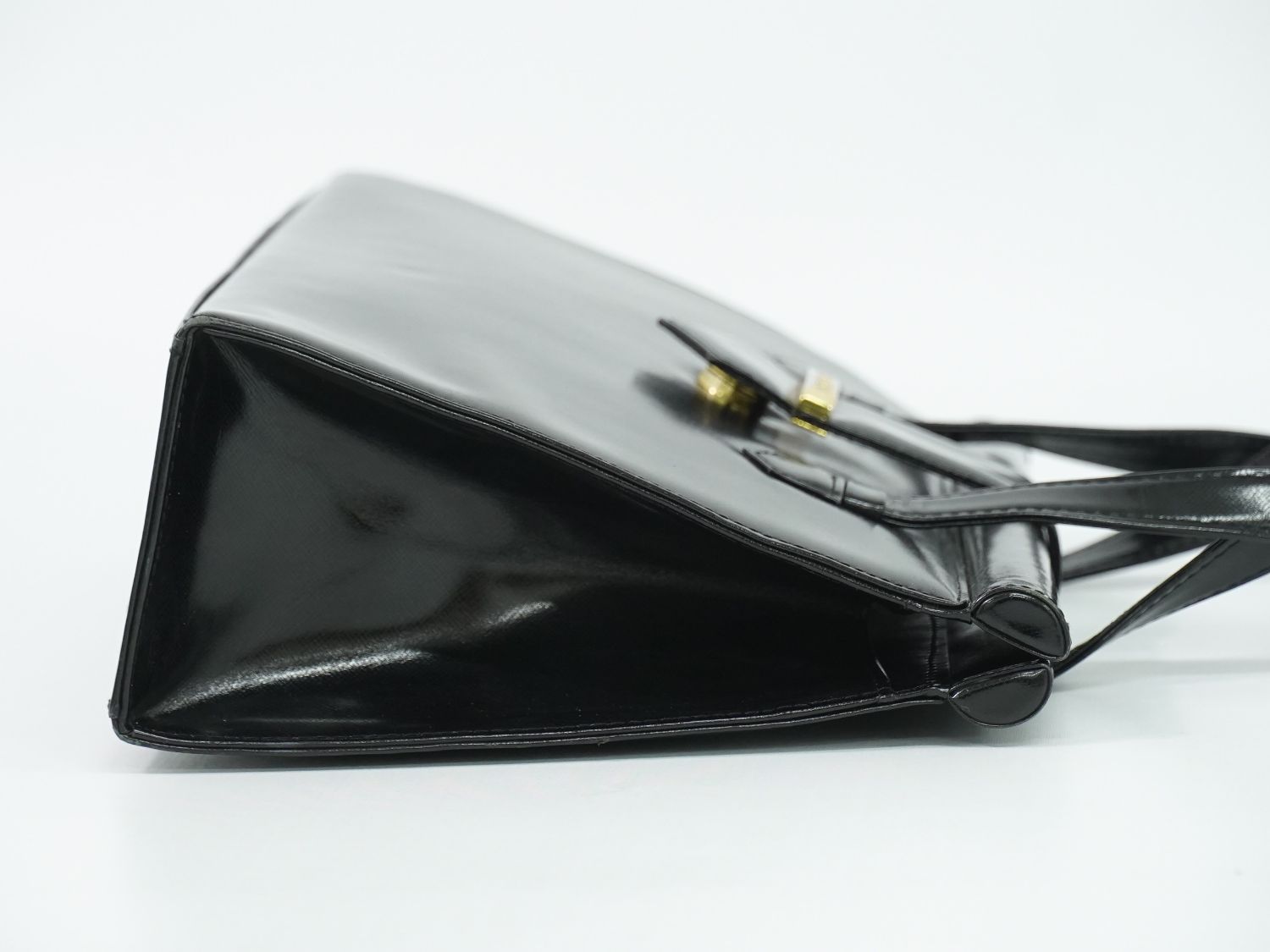 Saint Laurent YSL Patent Leather Handbag Black — view 4