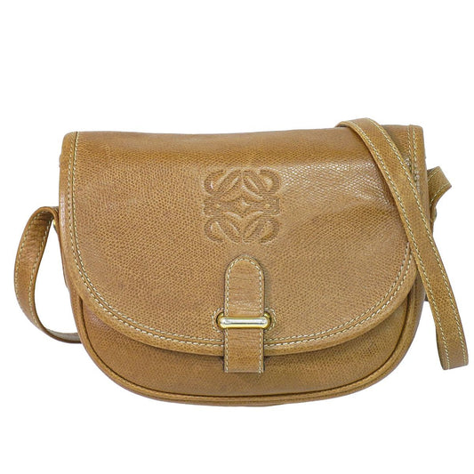 Loewe Anagram Shoulder Bag Pochette Leather Brown