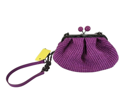 Max Mara Maxmara Weekend Shoulder Bag Pasticino Purple Cotton Chain