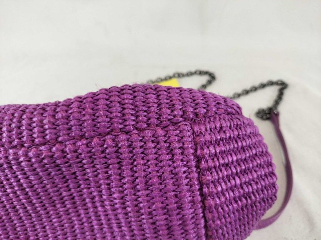 Max Mara Maxmara Weekend Shoulder Bag Pasticino Purple Cotton Chain — view 6