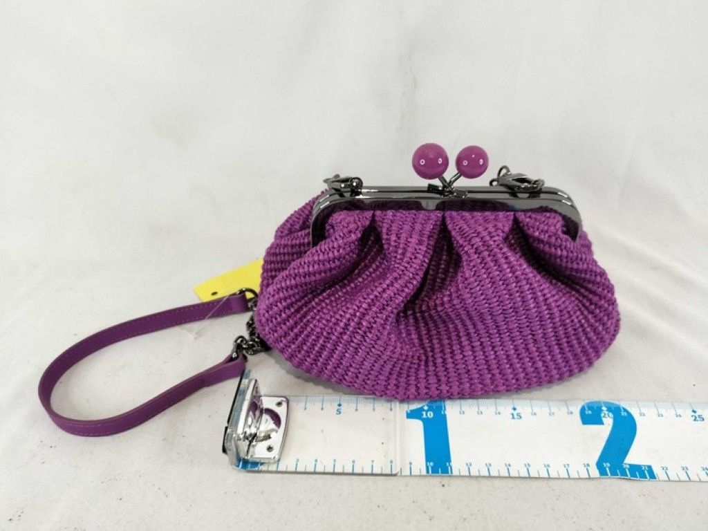 Max Mara Maxmara Weekend Shoulder Bag Pasticino Purple Cotton Chain — view 2