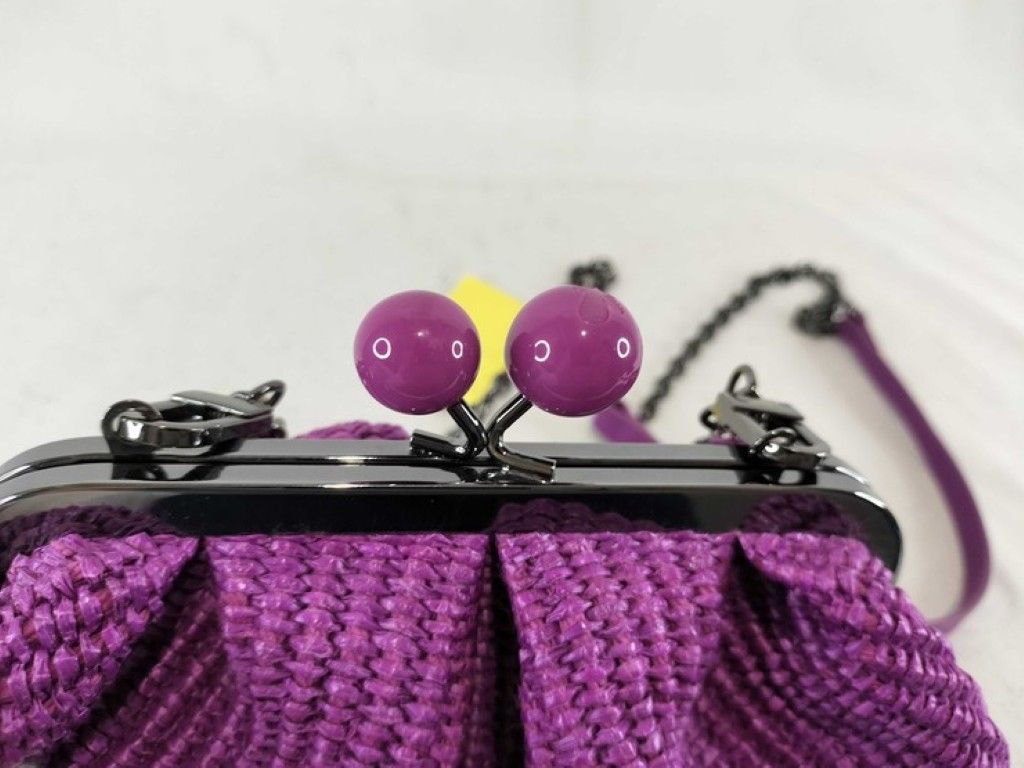 Max Mara Maxmara Weekend Shoulder Bag Pasticino Purple Cotton Chain — view 8