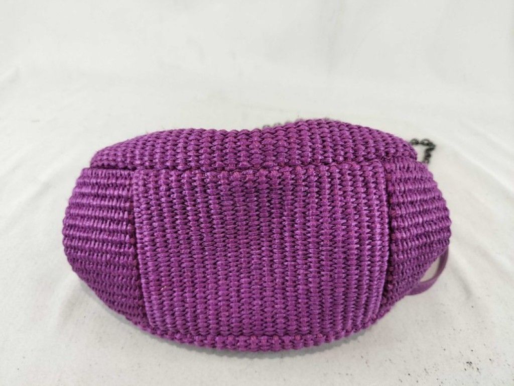 Max Mara Maxmara Weekend Shoulder Bag Pasticino Purple Cotton Chain — view 7