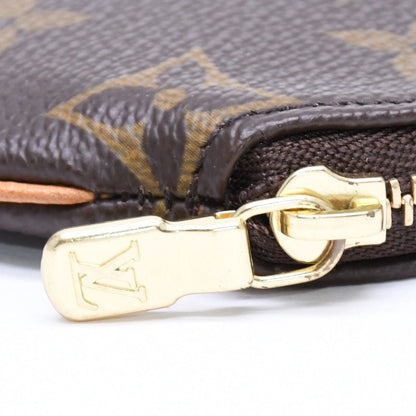 Louis Vuitton Porte Monnaie Rond Coin Purse Monogram Canvas Brown Case Gold — view 8