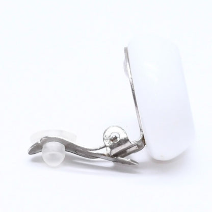 Chanel 96P CC Logo Earrings 96 Resin Metal White Black Bicolor — view 4