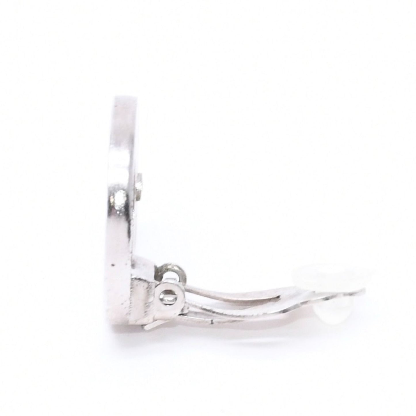 Chanel Vintage CC Logo Earrings 97 Metal Silver — view 5