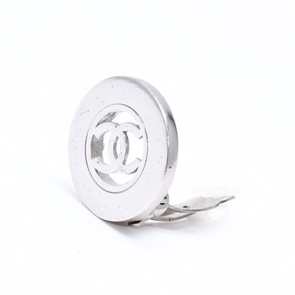 Chanel Vintage CC Logo Earrings 97 Metal Silver — view 2