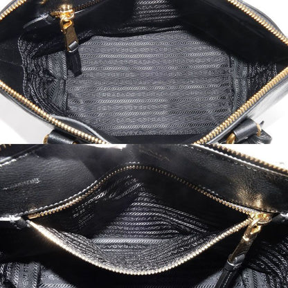 Prada Vitello Daino 2-Way Shoulder Bag Black — view 5