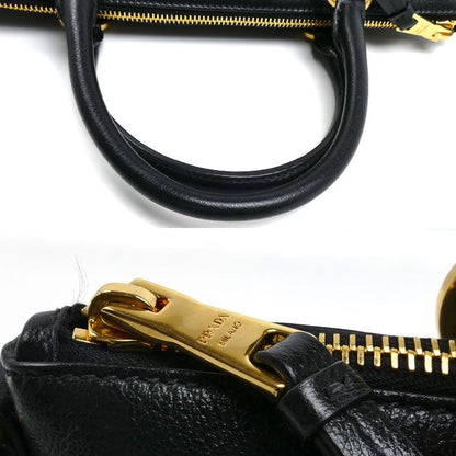 Prada Vitello Daino 2-Way Shoulder Bag Black — view 8