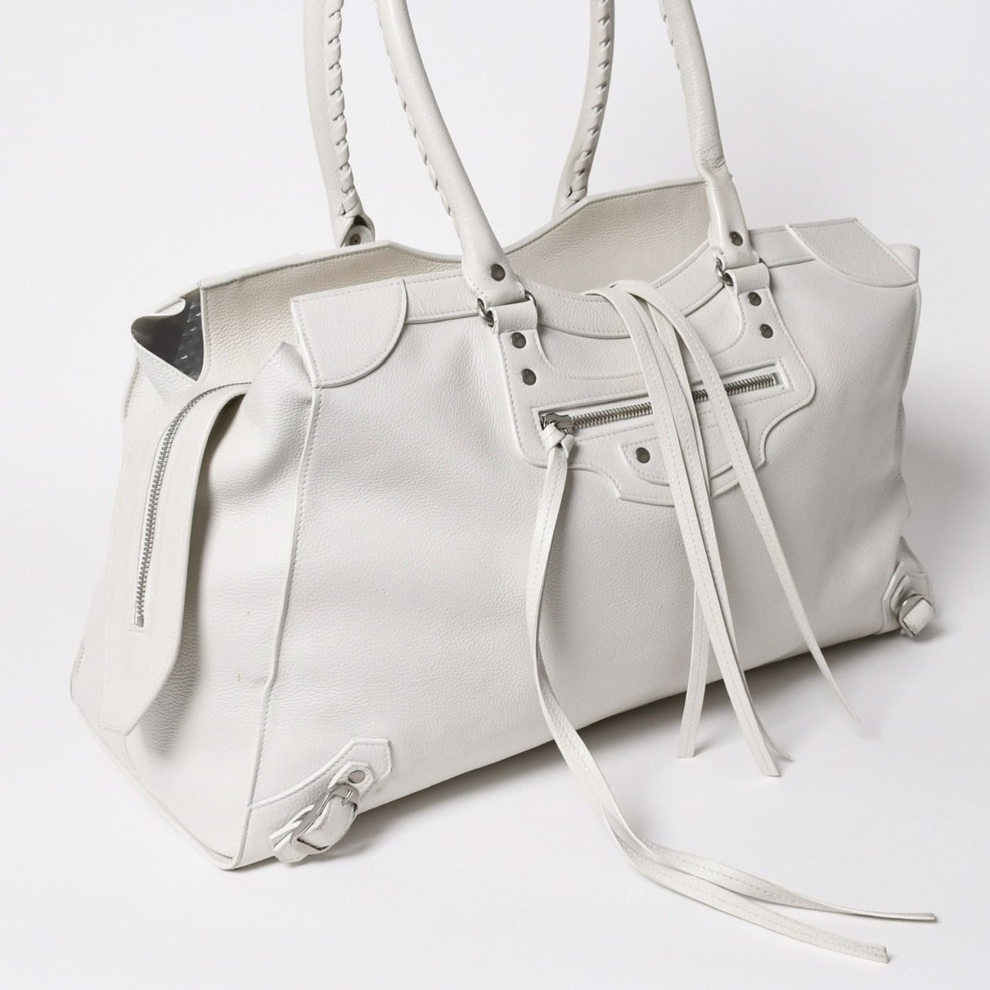 Balenciaga Neo Classic Large Top Handle Boston Bag White Ivory — view 3