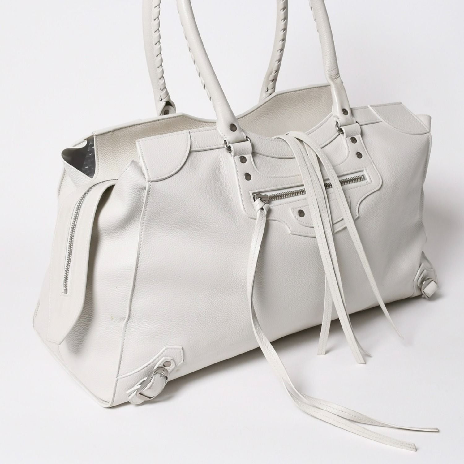 Balenciaga Neo Classic Large Top Handle Boston Bag White Ivory — view 3