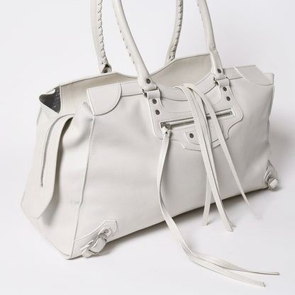 Balenciaga Neo Classic Large Top Handle Boston Bag White Ivory — view 3