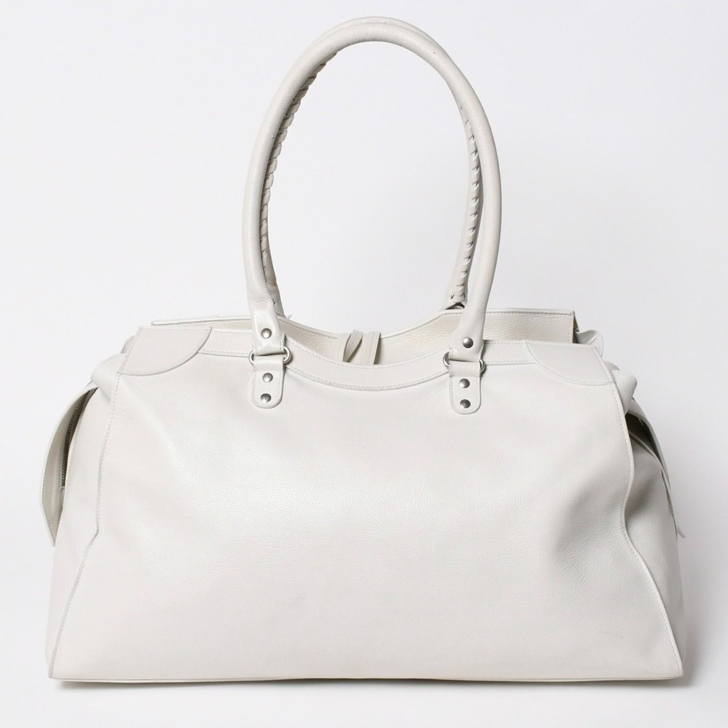 Balenciaga Neo Classic Large Top Handle Boston Bag White Ivory — view 2