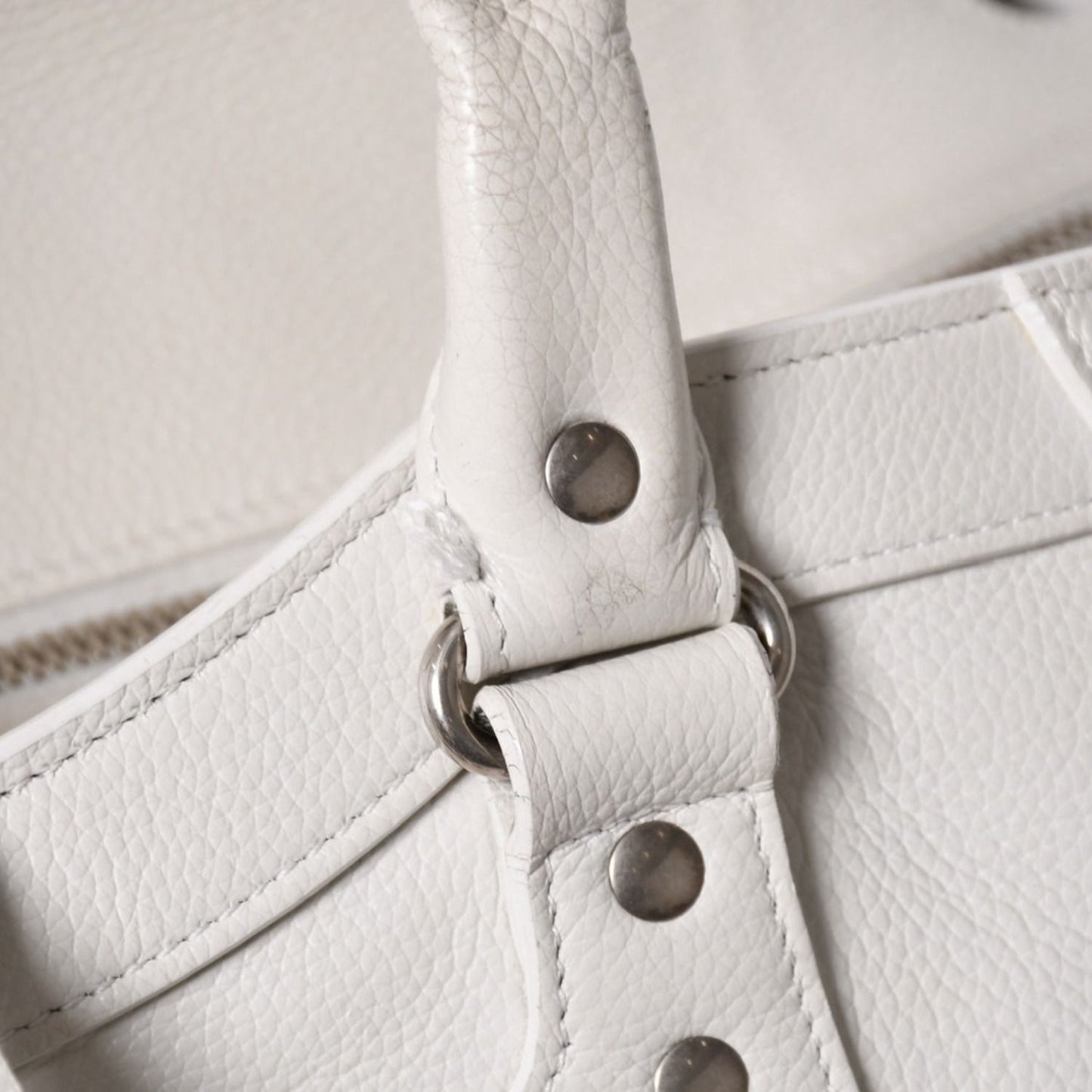 Balenciaga Neo Classic Large Top Handle Boston Bag White Ivory — view 6