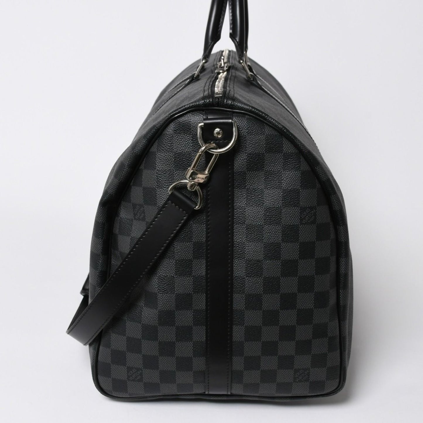 Louis Vuitton Keepall Bandouliere 55 Boston Bag Damier Graphite Black — view 4